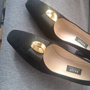 BALLY DRESS PUMPS BLACK.SUEDE 9N in .Bally cloth bags